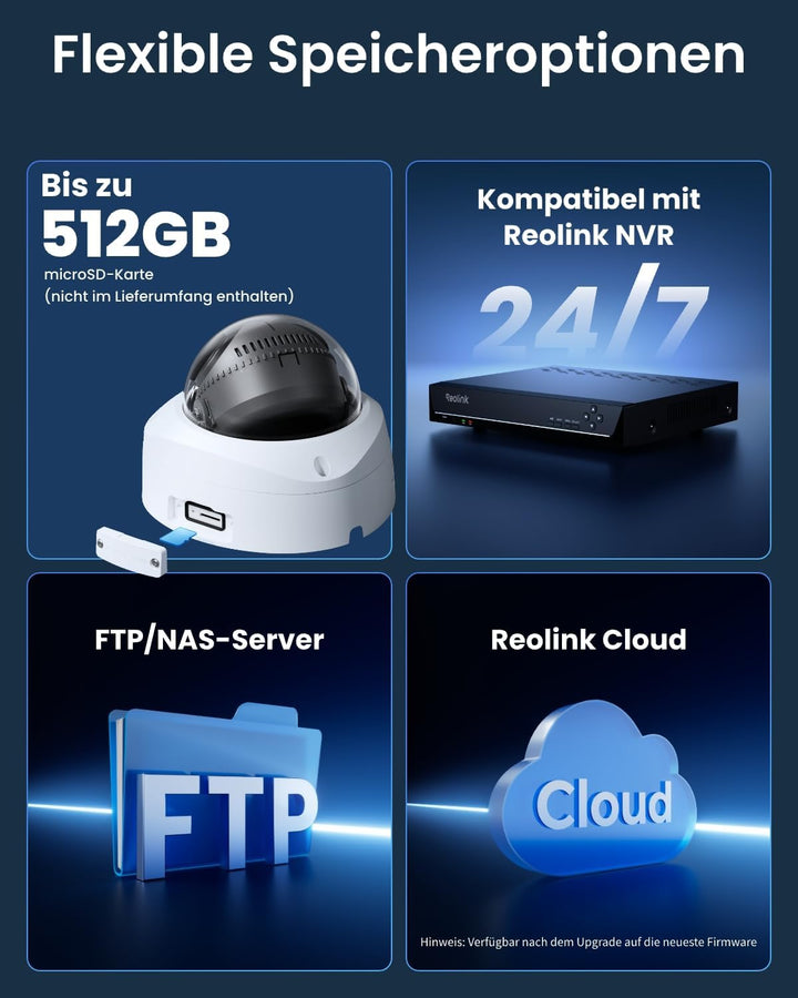 Reolink 16MP UHD 180° Panorama Dual-Objektiv Überwachungskamera, Bewegungsverfolgung, Farbnachtsicht