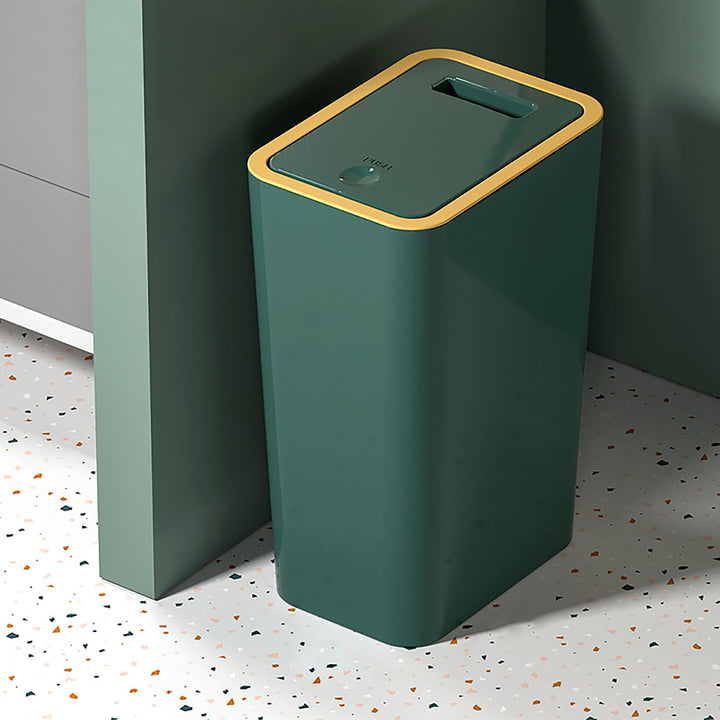 Mülleimer 9L Küchenmüll, Schmaler Mülleimer mit Deckel, Geruchsdicht Pop-Up Deckel, PP-Material für