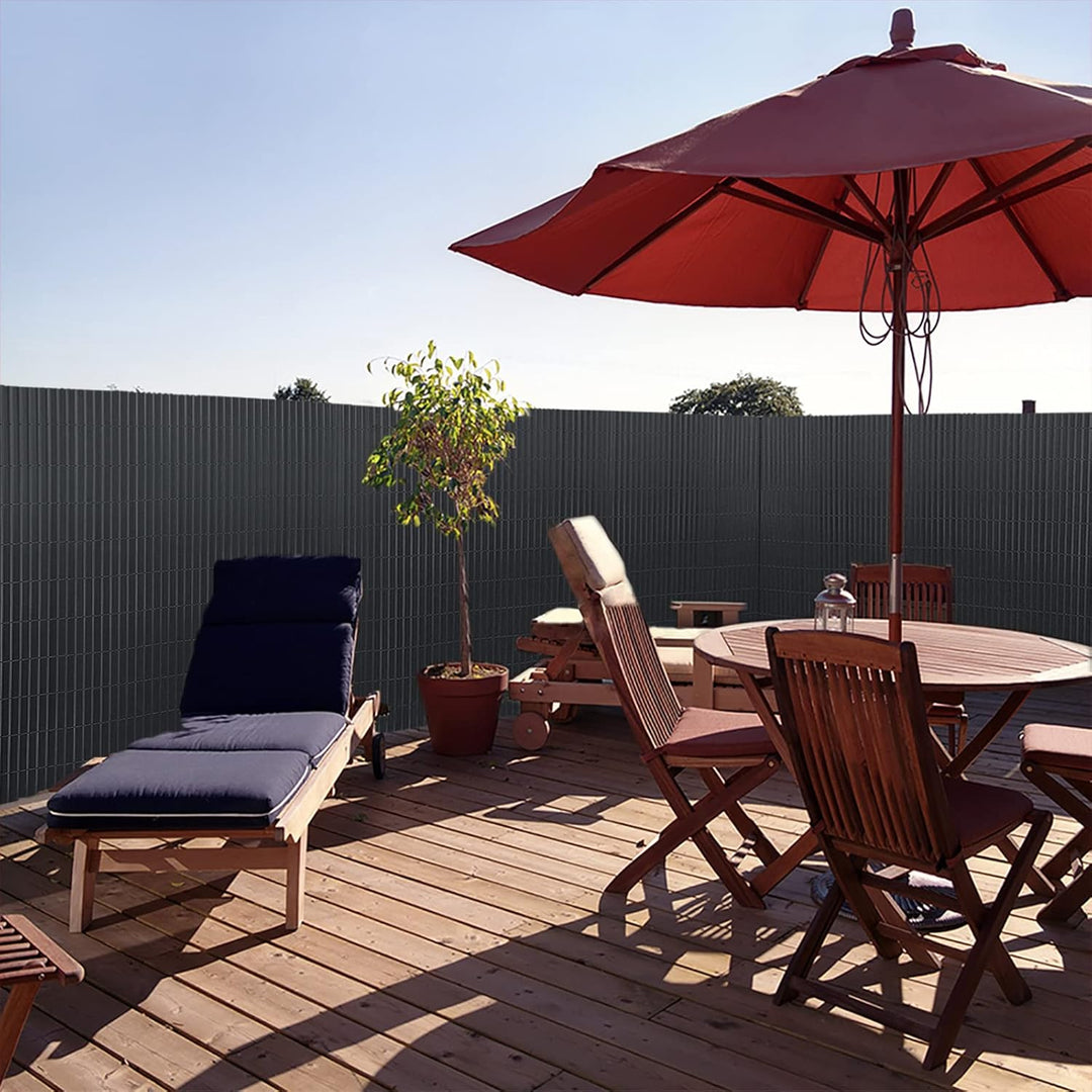 YUENFONG 180x800cm Sichtschutzmatte PVC Sichtschutzzaun Windschutz Gartensichtschutz mit Kabelbinder