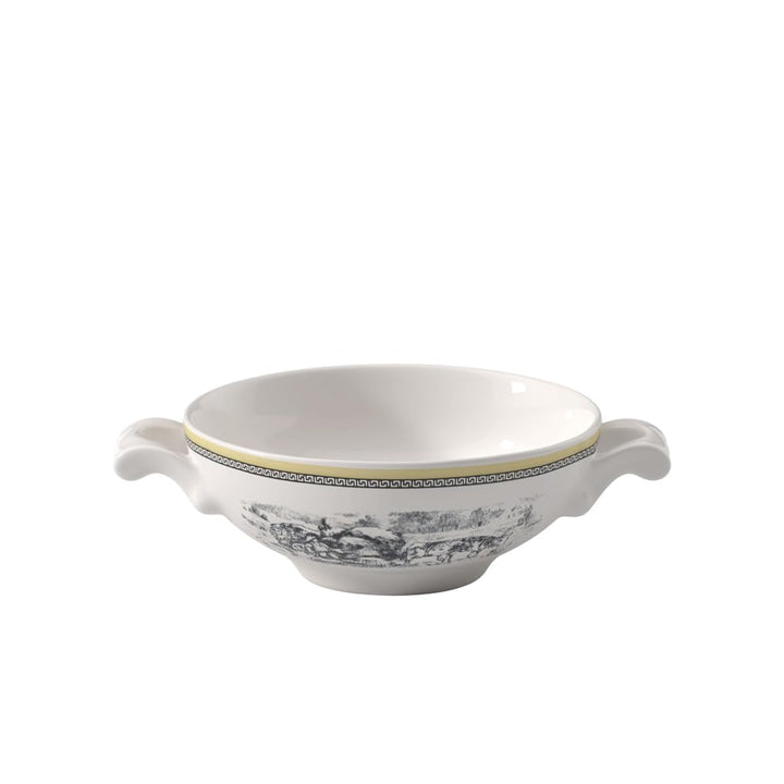 Villeroy und Boch Audun Ferme Suppentasse, 400 ml, Premium Porzellan, Weiss/mehrfarbig