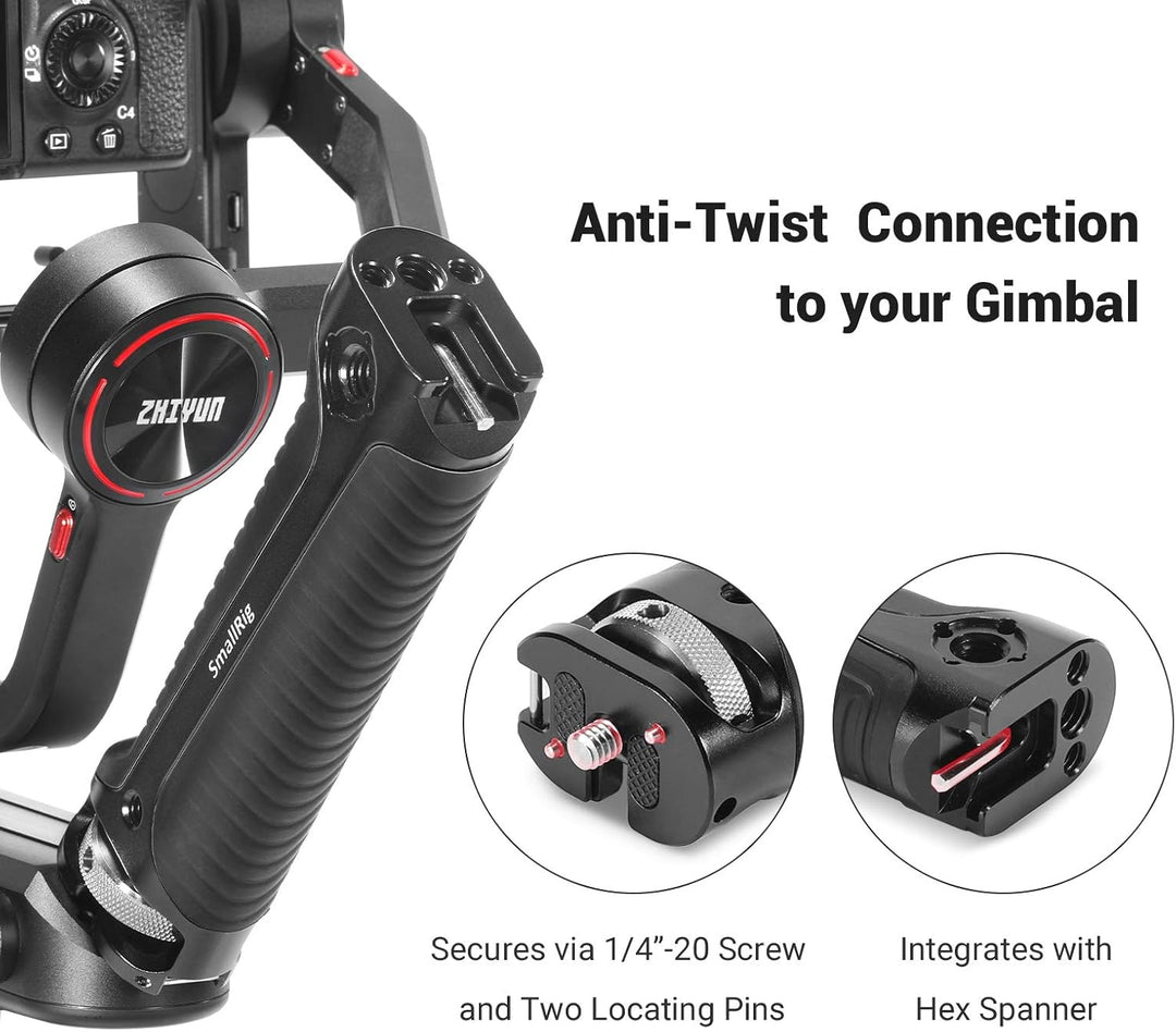 SMALLRIG Griff Handgriff NUR für Zhiyun-Tech WEEBILL-S Gimbal mit Kaltschuhhalterung Eingebauter Sch