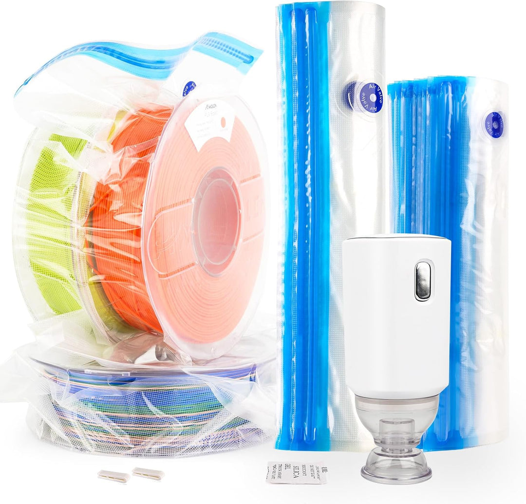 AMOLEN Filament Vakuumbeutel Kit mit Automatischer Pumpe,16 pcs Wiederverwendbare Filament Feuchtigk
