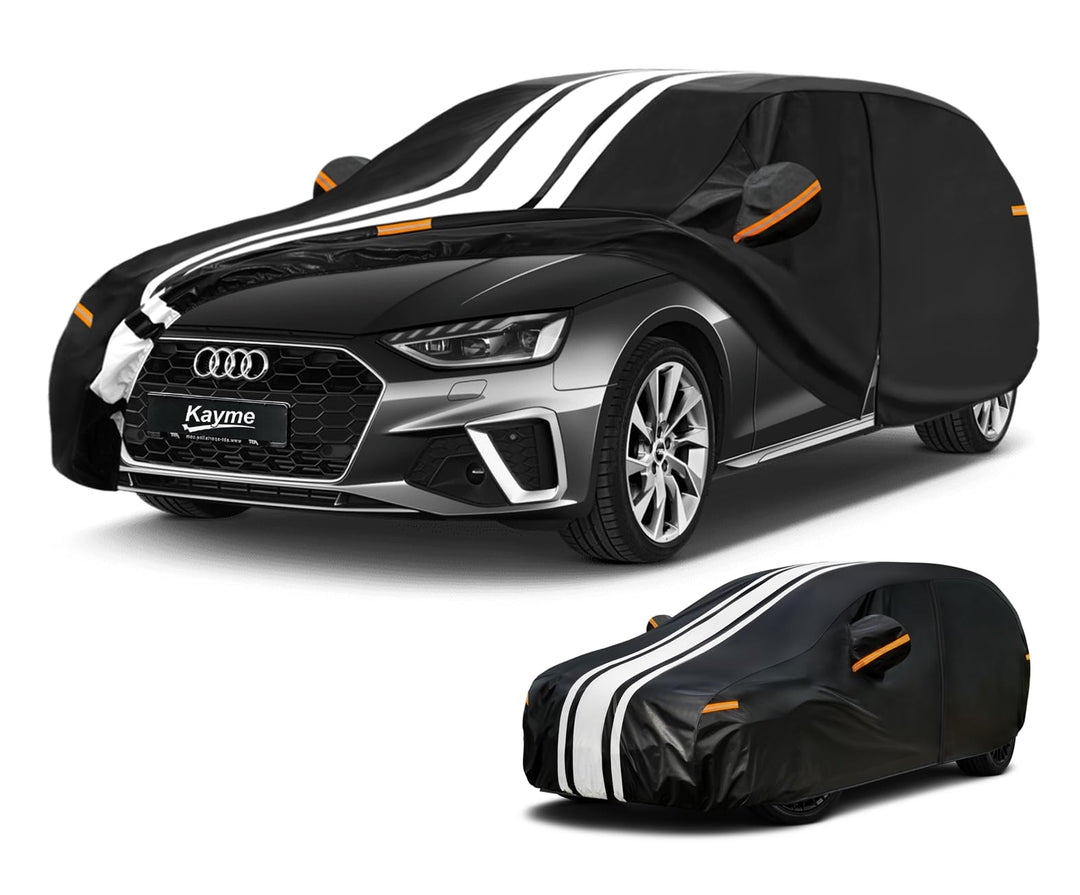 Kayme Robuste Kombi Autoabdeckung Wasserdicht, Outdoor Vollgarage Autoplane – Schutz vor Regen, Schn