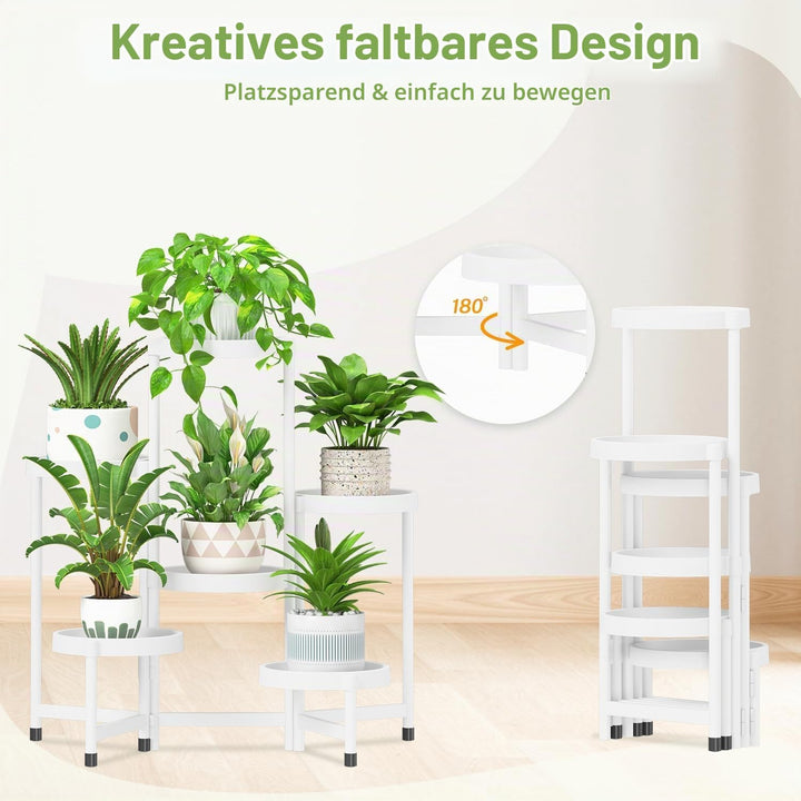 iDavosic.ly Pflanzenständer Metall Kunststoffe mit 6 Ebenen, Blumenständer Plant Stand Indoor Outdoo
