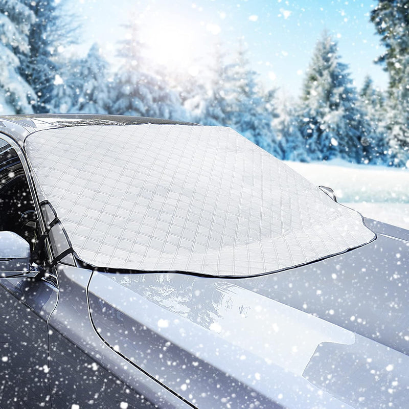 WIN.MAX Frontscheibenabdeckung Auto Scheibenabdeckung Faltbar Sonnenschutz Winter Windschutzscheiben