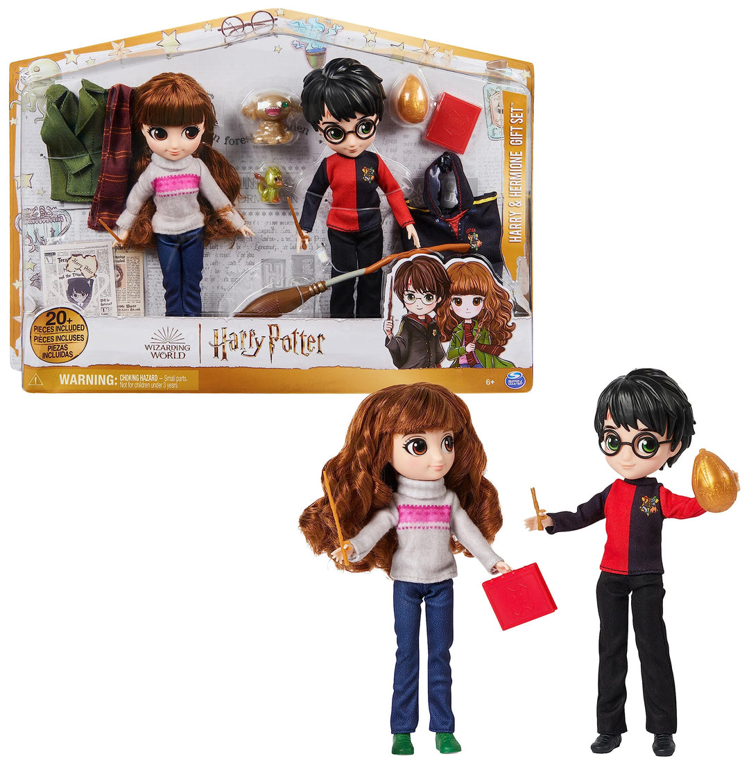 Wizarding World Harry Potter, 20,3cm grosse Harry Potter- und Hermine Granger-Puppen und Zubehörteil