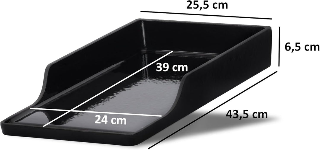 BBQ-Toro Gusseisen Grillplatte emailliert | 25,5 x 42,5 cm | BBQ Plancha, Grillplancha | Rechteckig,