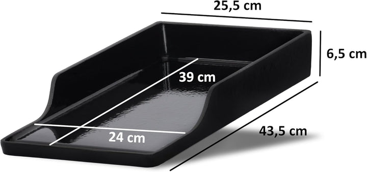 BBQ-Toro Gusseisen Grillplatte emailliert | 25,5 x 42,5 cm | BBQ Plancha, Grillplancha | Rechteckig,
