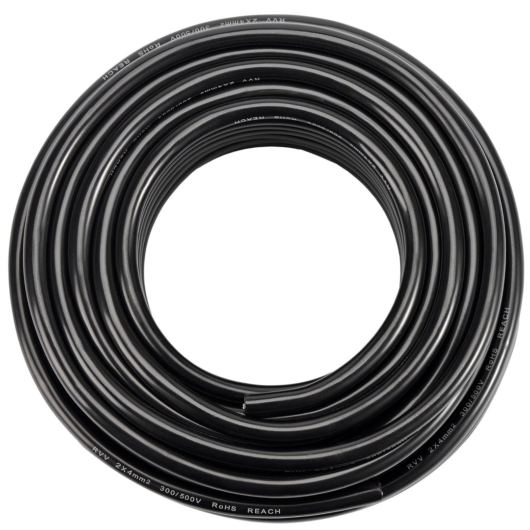 2 adriges Anhänger KFZ Kabel 2x4,0mm² - 5M Kupfer Fahrzeugleitung 12V/24V - Wasserfest Rundkabel für