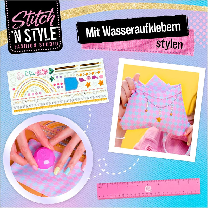 Cool MAKER Stich n Style Fashion Studio - Einfach Nähen ohne einfädeln, Nähmaschine mit 6 Projekten