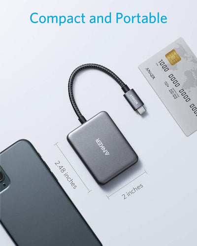 Anker USB C auf Dual HDMI Adapter, kompakter und tragbarer USB-C-Adapter, unterstützt 4K @ 60Hz und