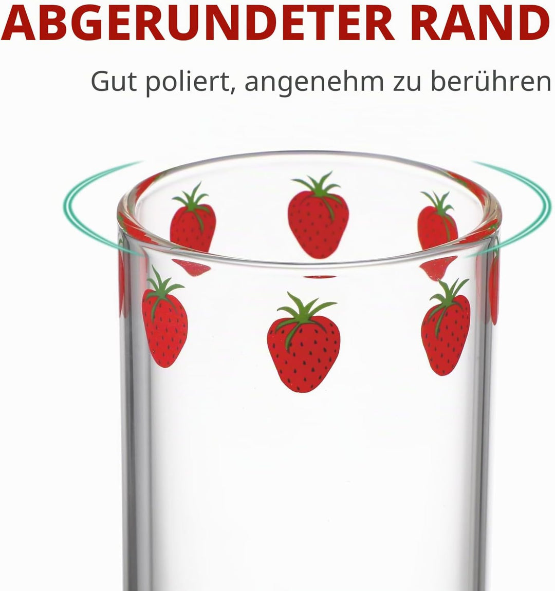 UPKOCH Kaffeebecher 4 Sets Erdbeerglas Erdbeerglas Tasse Klarglas Becher Glas Schnabeltasse Glas Kaf