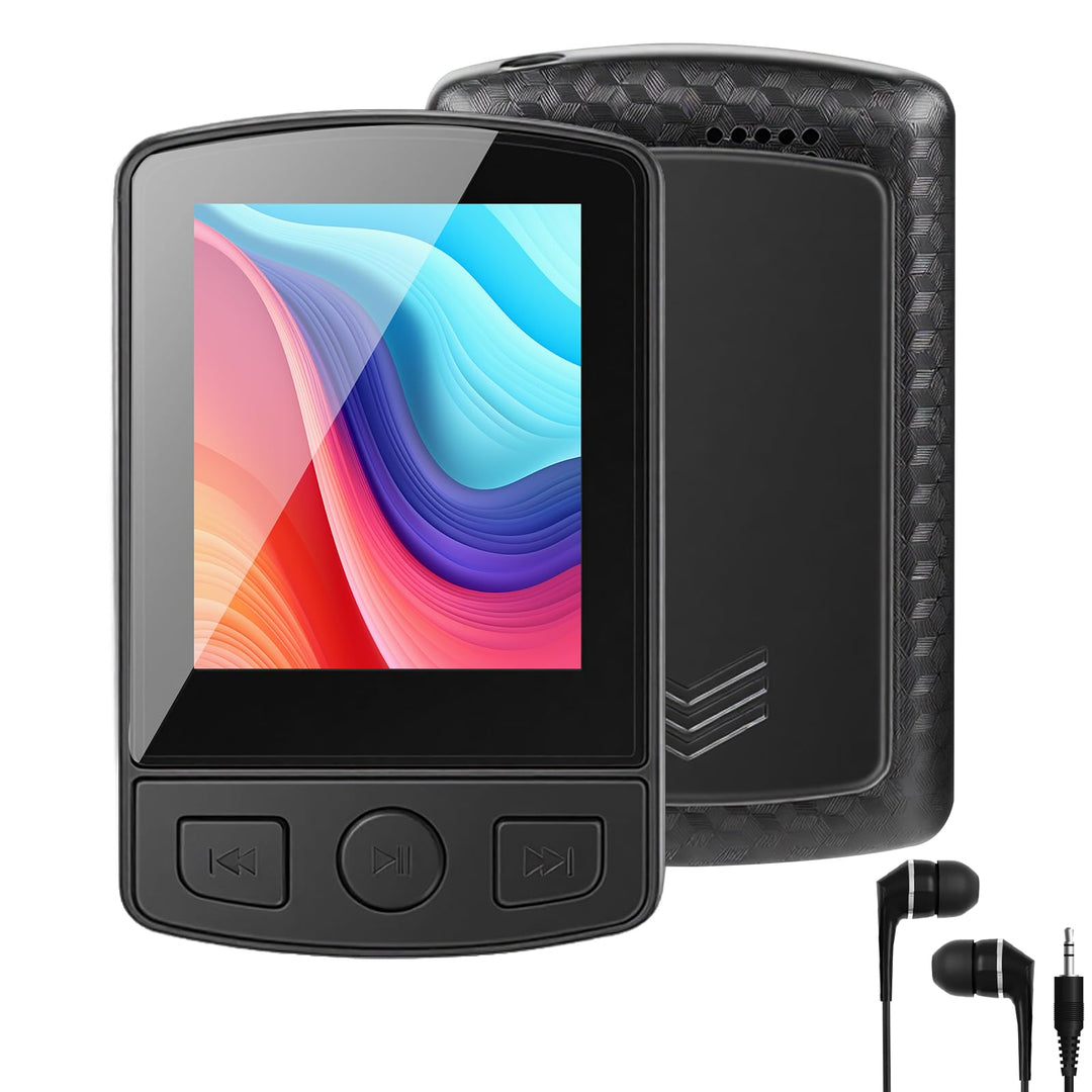 MP3 Players Bluetooth 5.2-1,8 Zoll TFT Farbbildschirm mit Clip Sport 32GB MP3 - Player FM Radio, Lau
