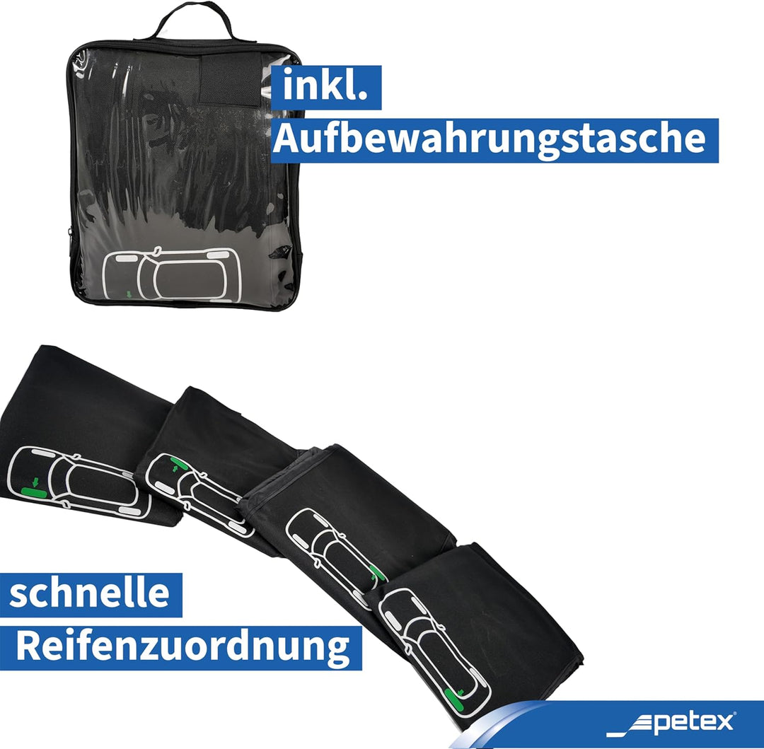PETEX Reifentaschenset Premium schwarz versch. Grössen Reifentaschen (L Ø 660 mm), 660 mm