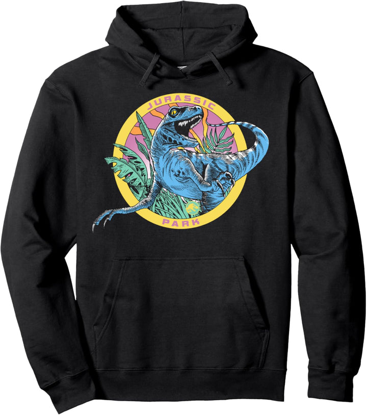 Jurassic Park Raptor Bright Logo Pullover Hoodie