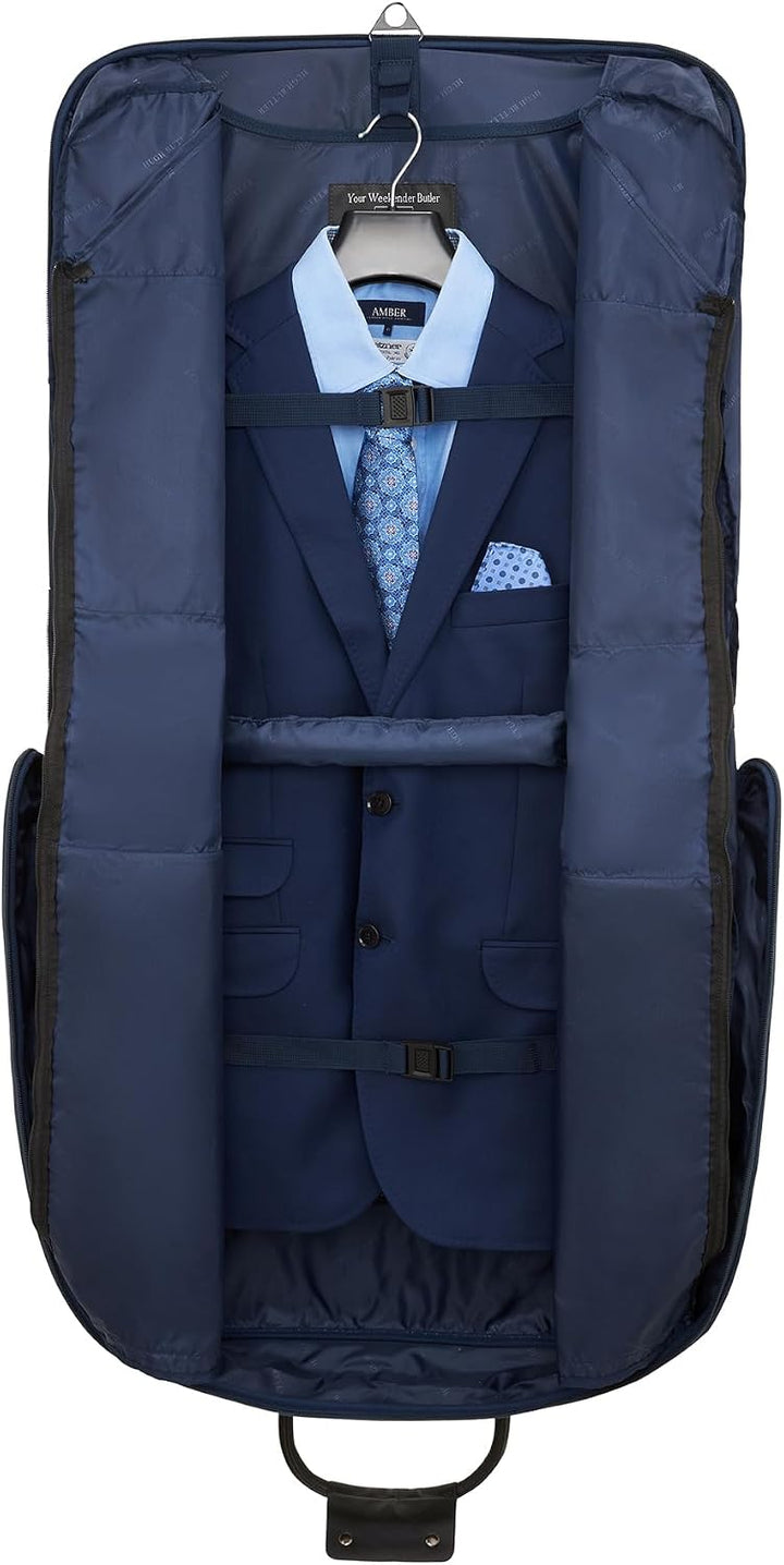 HUGH BUTLER Kleidersack Reisetasche - Anzugtasche Herren - Faltbar Anzughülle für 3 Anzüge - Faltenf