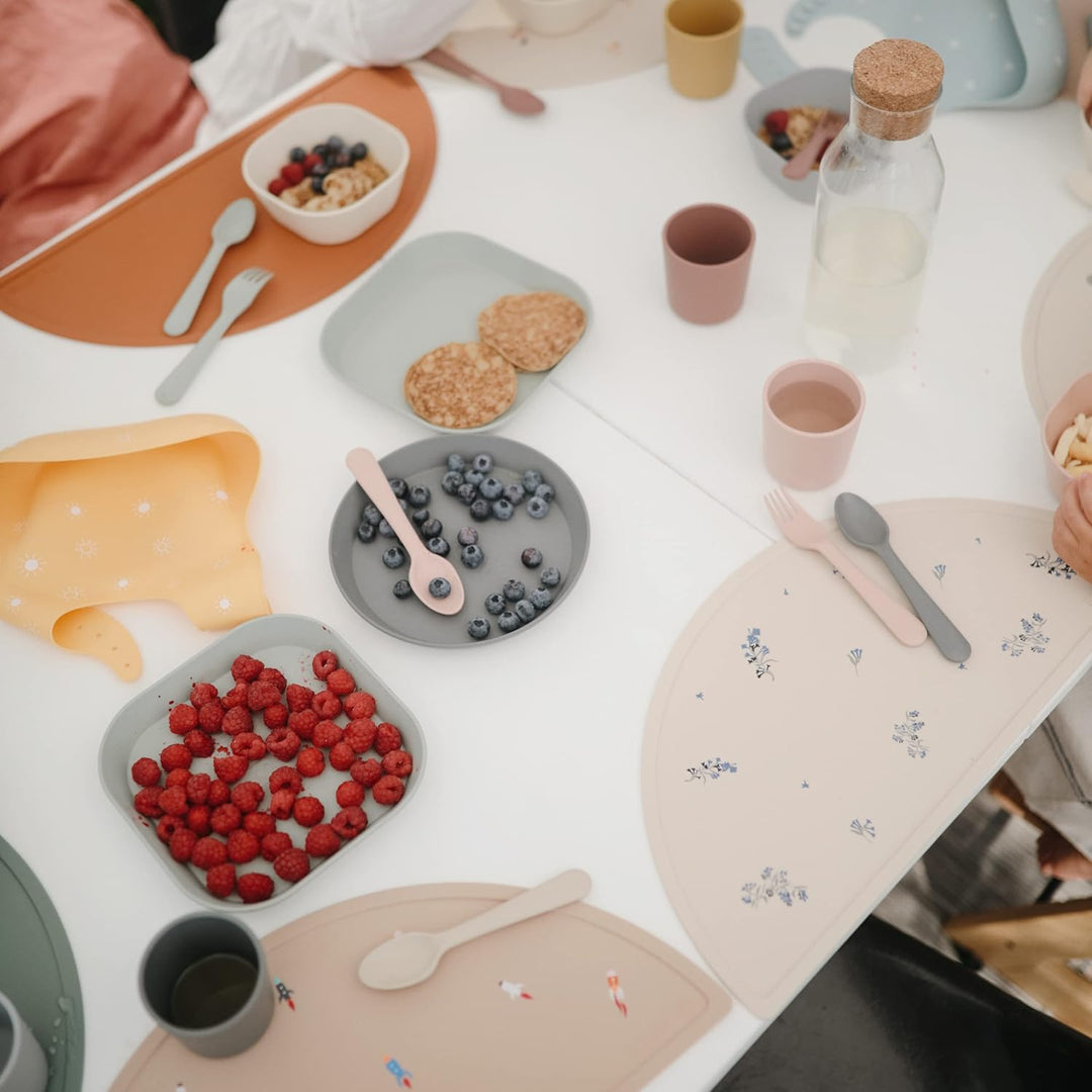 mushie Runde Essgeschirr-Schalen für Kinder | 2er-Set | Hergestellt in Dänemark | BPA-frei | Spülmas