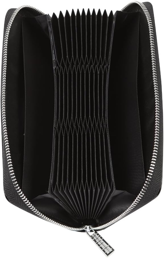 Cynure RFID-blockierender Kartenhalter für Damen, 36 Fächer, gross, lang, Leder, Reissverschluss, Sc