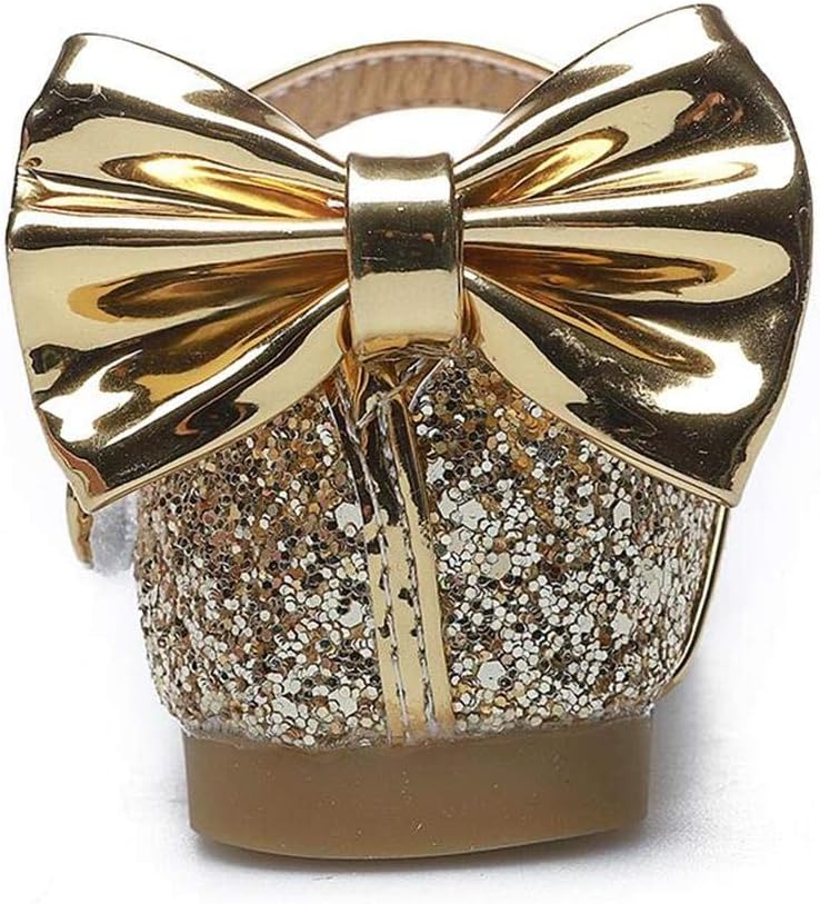 PPXID Mädchen Mary Jane Halbschuhe Glitzer Hochzeitsschuhe Prinzessin Taufschuhe Bequem Ballerinas 3