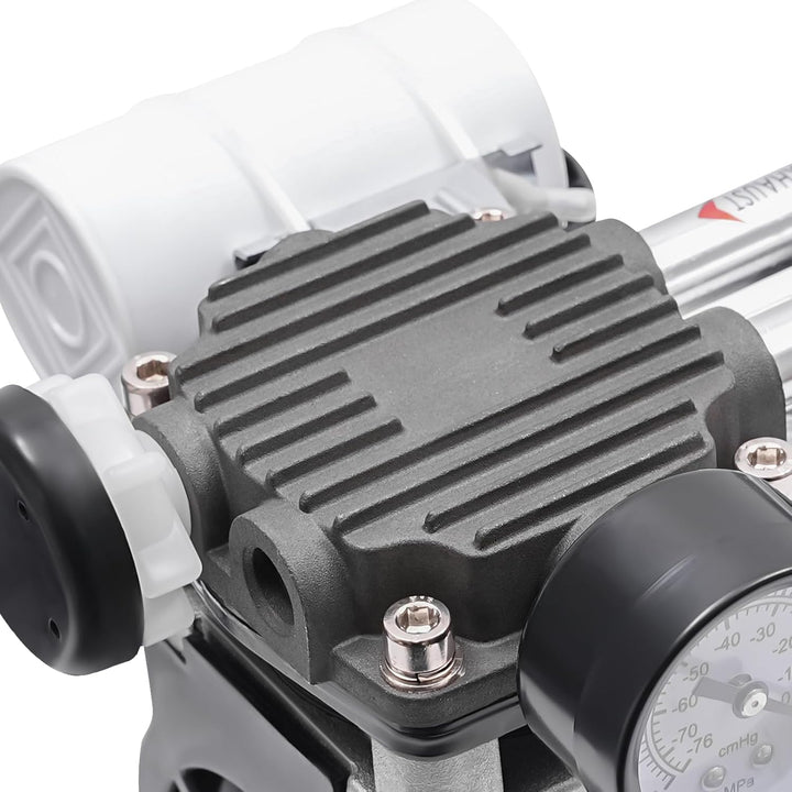 VonVVer Airbrush Kompressor - Vakuumpumpe 48dB Airbrushkompressor 2 Zylinder ölfrei Druckluft Kompre