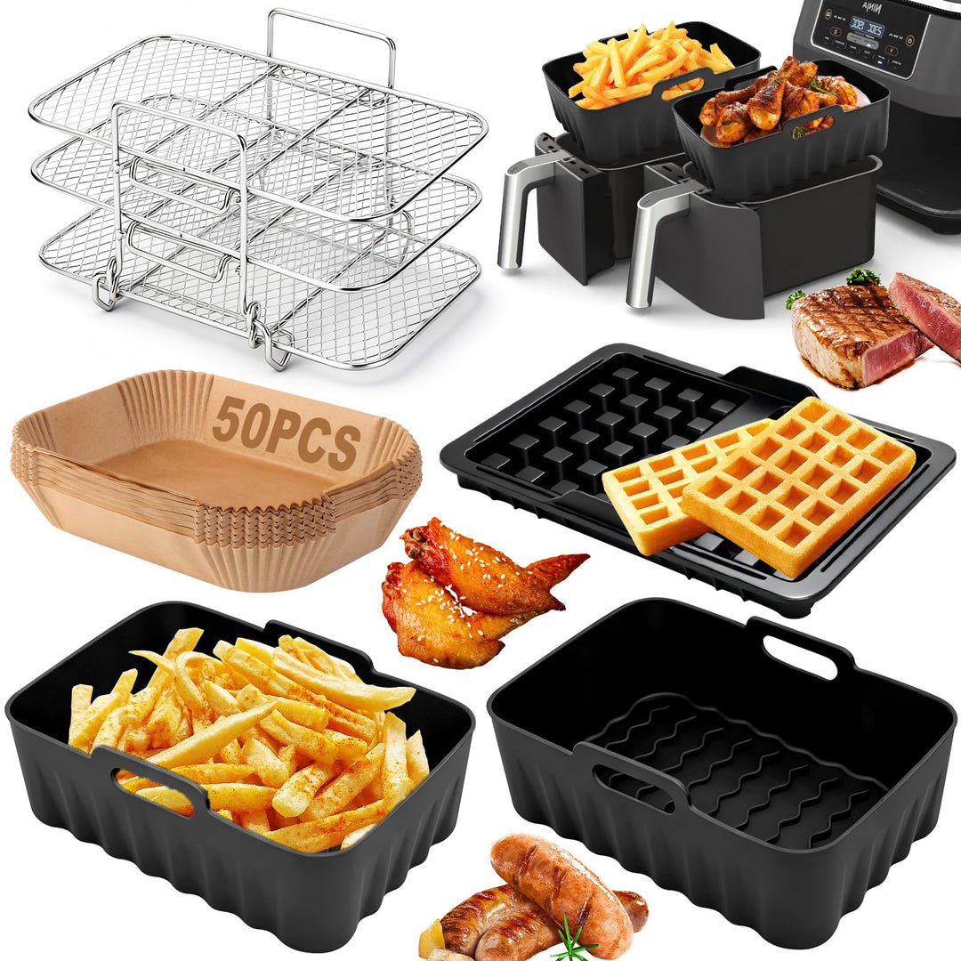 HLElUKT Ninia Heissluftfritteuse Zubehör, Airfryer Zubehör für Ninja Foodi Max Dual Zone Heissluftfr