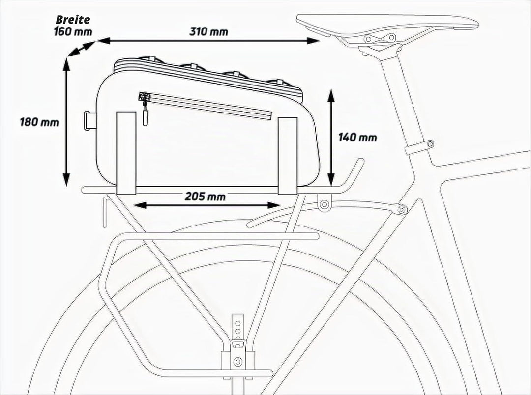231152 - fahrradträgertasche traveler 40 9l 9 L, 9 L