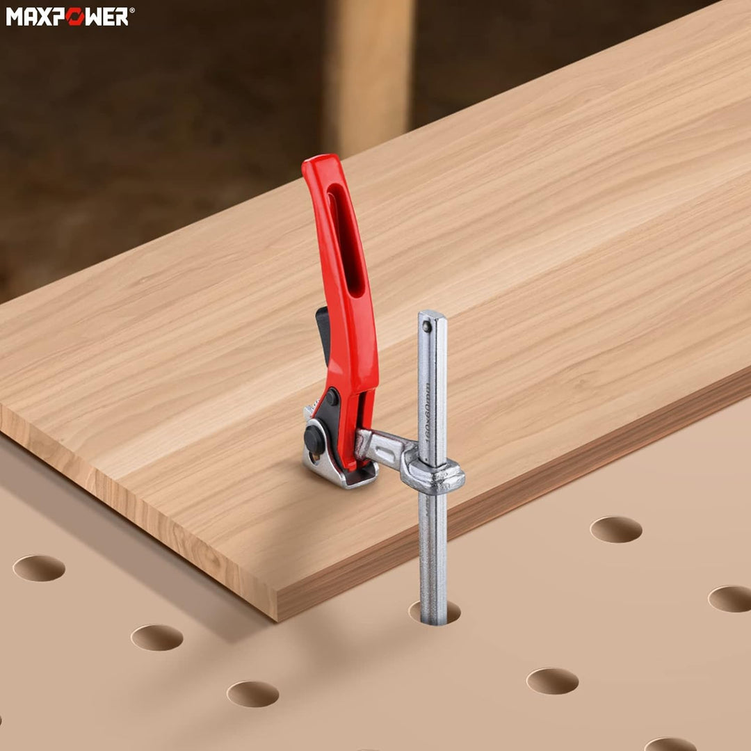 MAXPOWER 1 Stück Tischzwinge Hebelzwinge für führungsschienen mit 160mm Kapazität und 60mm Kehlentie