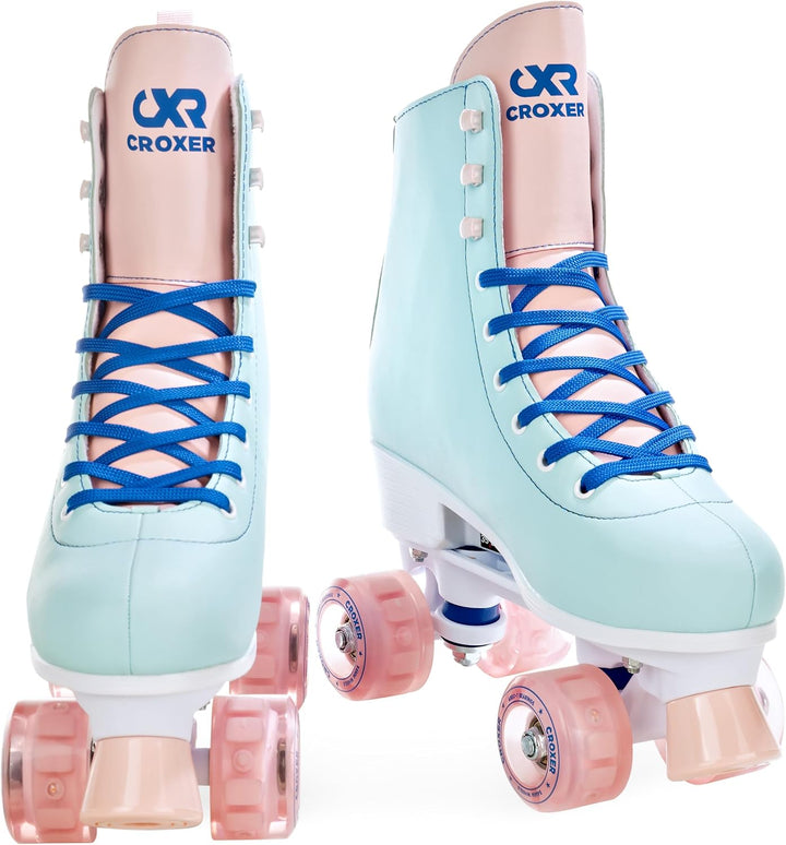 Croxer Verstellbare Rollschuhe Roller Skates Evita, Amara (LED Räder), Sprinkly - Kugellager Carbon