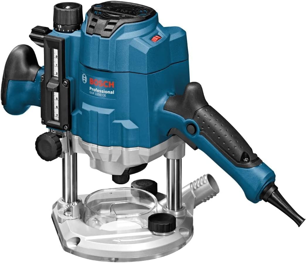Bosch Professional Oberfräse GOF 1250 CE (inkl. Kopierhülsenadapter, Parallelanschlag, Maulschlüssel