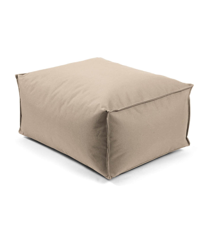 mokebo® Outdoor Pouf o. Hocker 60x45cm in Beige für Balkon &amp; Garten &