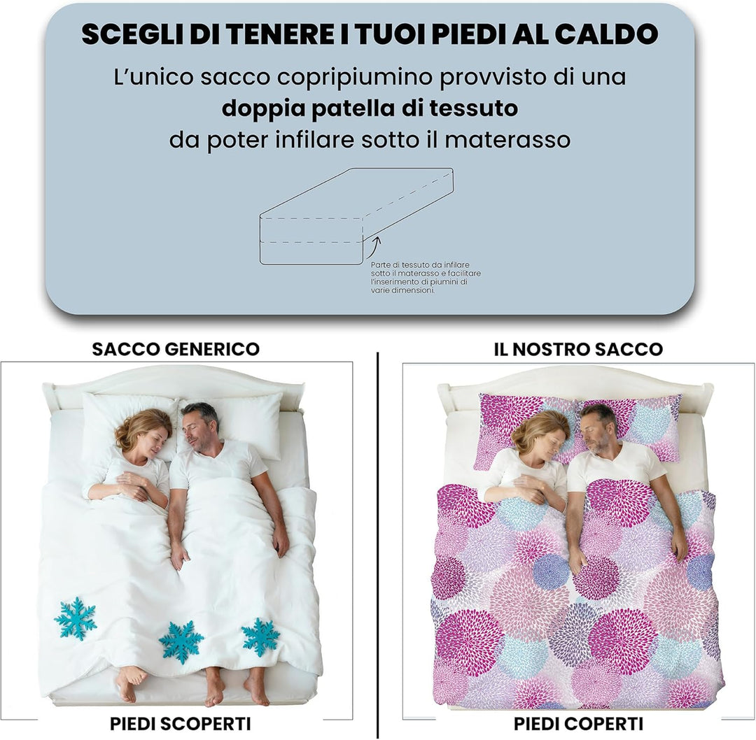 Italian Bed Linen Fantasy Bettbezug, Mikrofaser, Löwenzahn, Doppelte Löwenzahn Doppelte, Löwenzahn D
