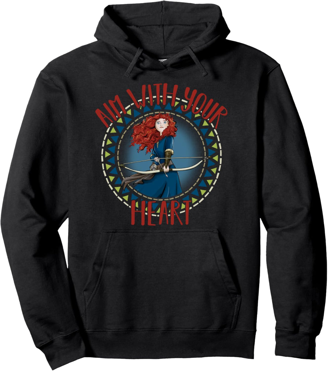 Disney Brave Merida Aim With Your Heart Circle Portrait Pullover Hoodie
