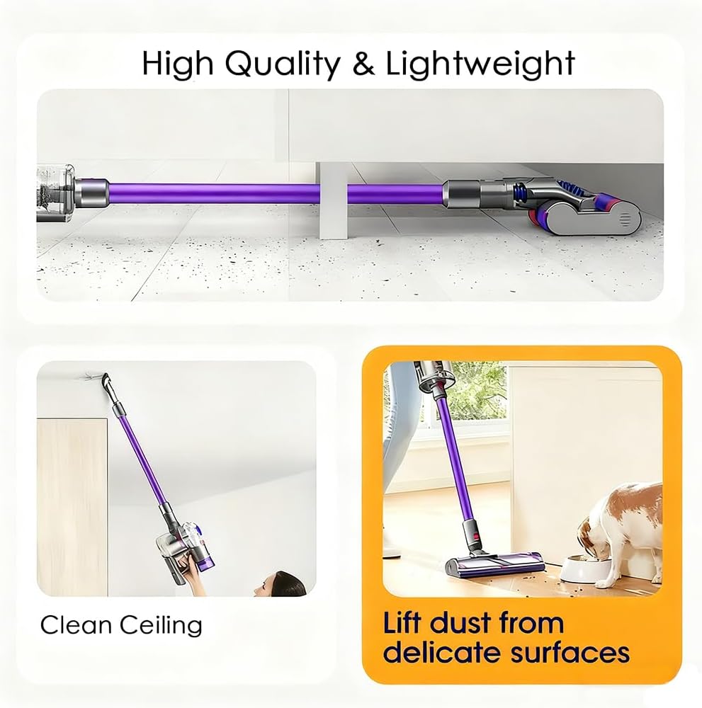 MOPEI Verlängerungsrohr für Dyson V7 V8 V10 V11 V15 Stabstaubsauger, 73 cm (lila)