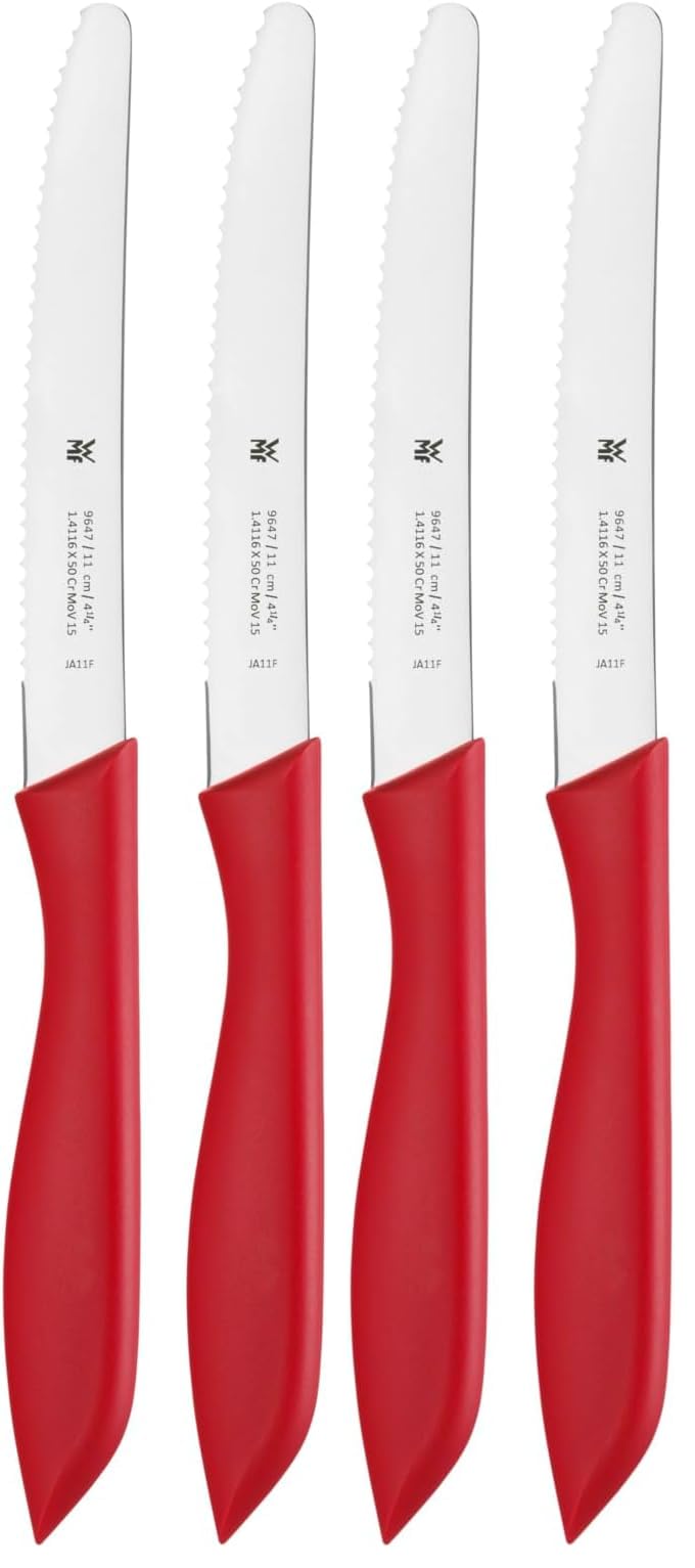 WMF Frühstücksmesser Set 2-teilig, 23 cm, Brötchenmesser Wellenschliff, Brotzeitmesser, Spezialkling