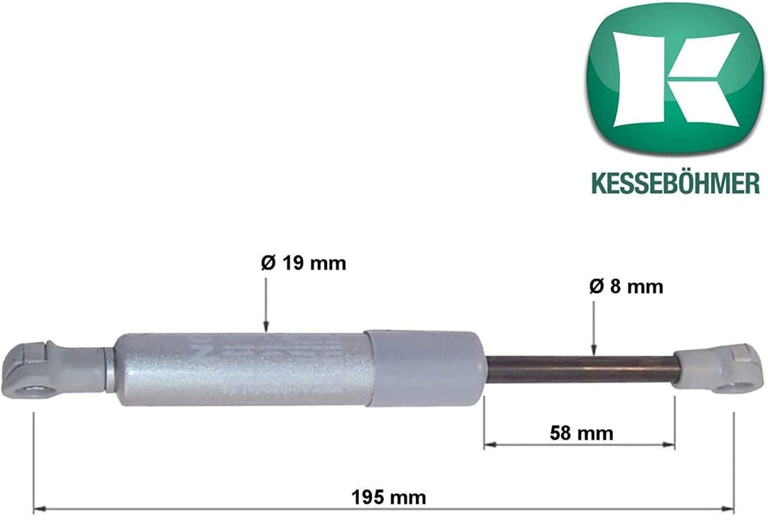 2 x SO-TECH® Kesseböhmer Kompressionsfeder Lift-O-Mat (verstärkte Ausführung) 380N (400N) für HSB