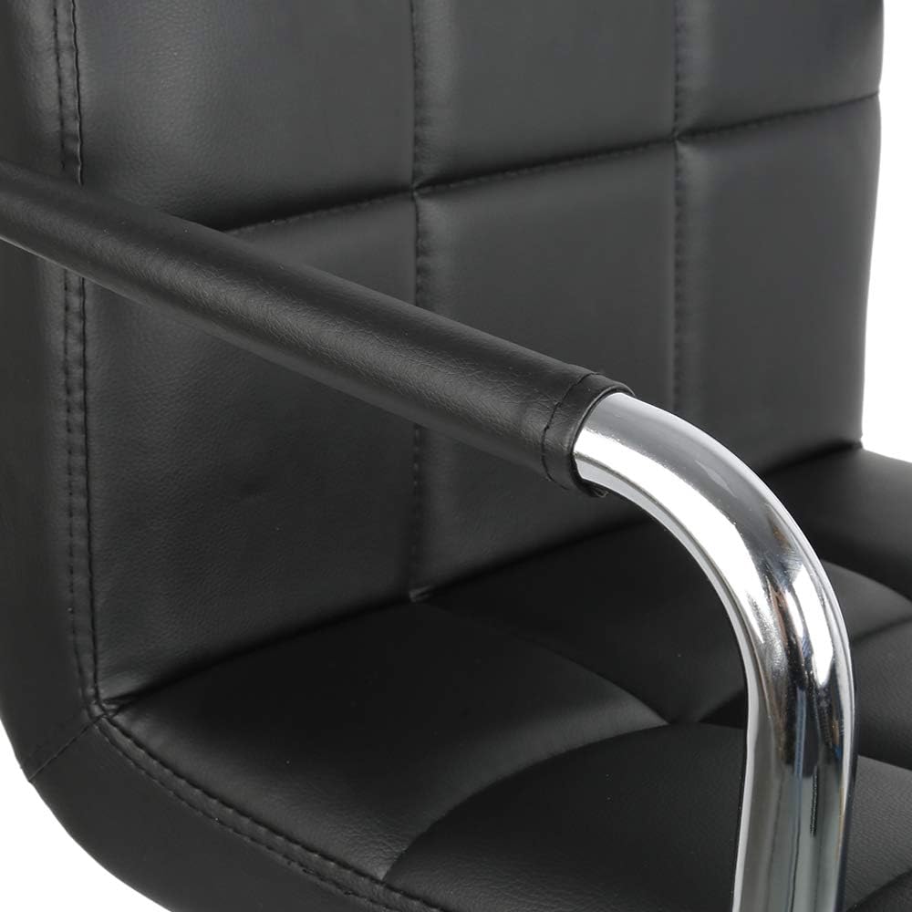 Flyelf 2 x Barhocker schwarz mit lehne und Armlehnen,höhenverstellbar 54,5-75,5cm