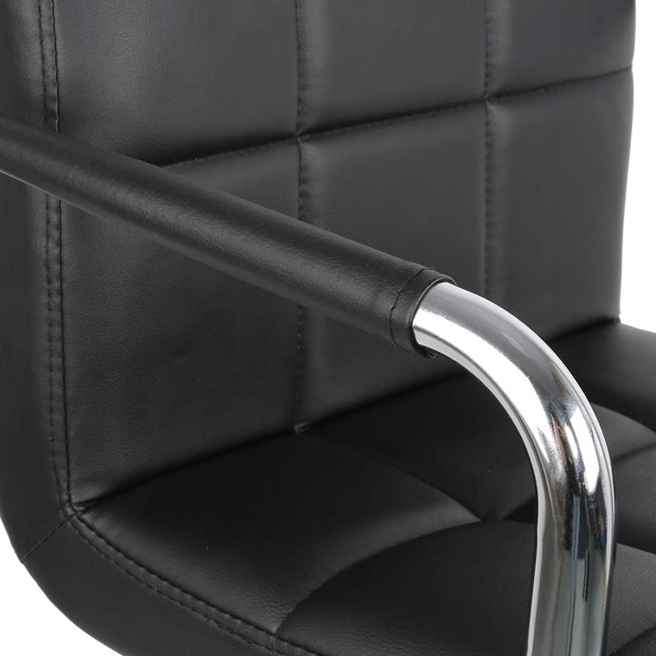 Flyelf 2 x Barhocker schwarz mit lehne und Armlehnen,höhenverstellbar 54,5-75,5cm