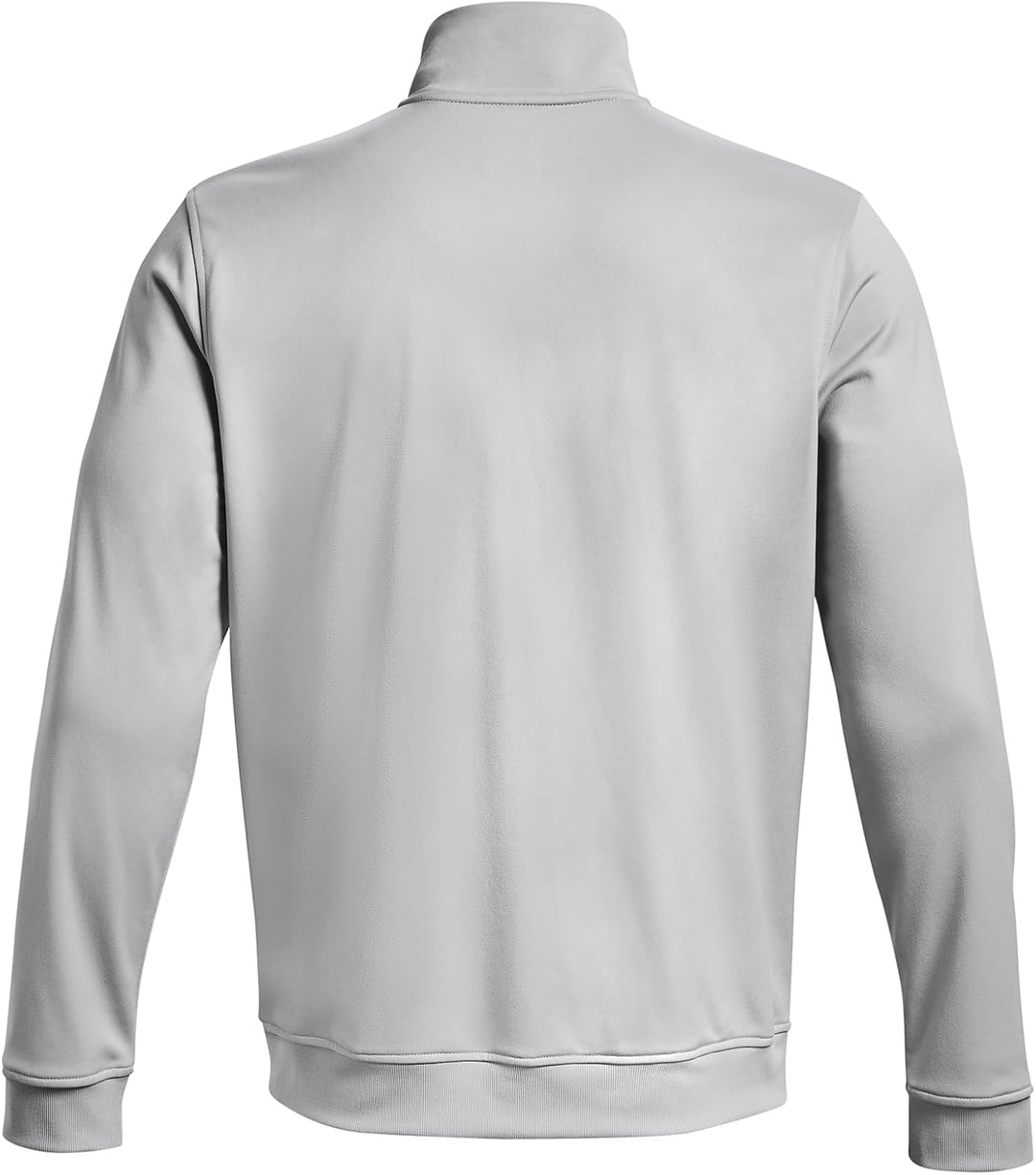 Under Armour Mens Sportstyle Tricot Moisture Wicking Quick Drying Jacket S (011) Mod Grey/White, S (