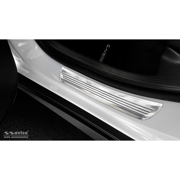 Avisa INOX Door sill Protectors Compatible with Mercedes GLC/GLC Coupe 2015-2019 & FL 2019-2-Pieces