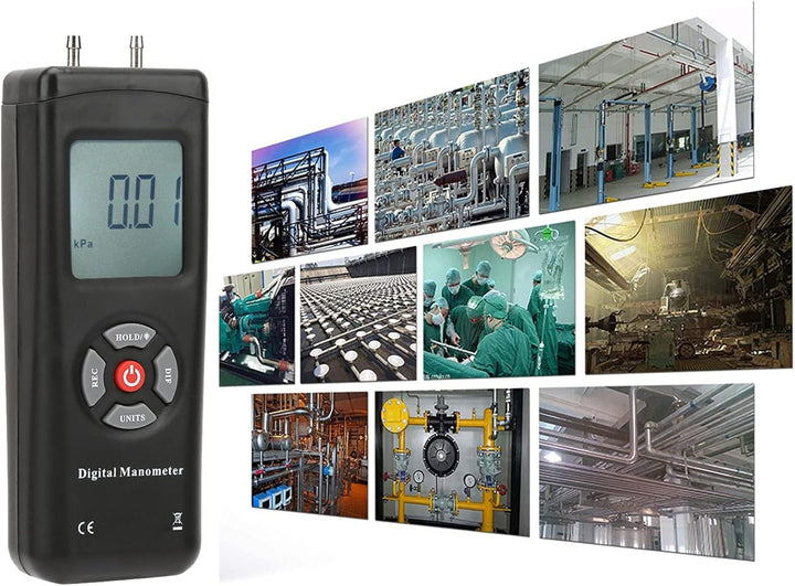 Differenzdruck Messgerät Grosses LCD Digital Manometer TL100 Handheld Multifunktionales Differenzdru