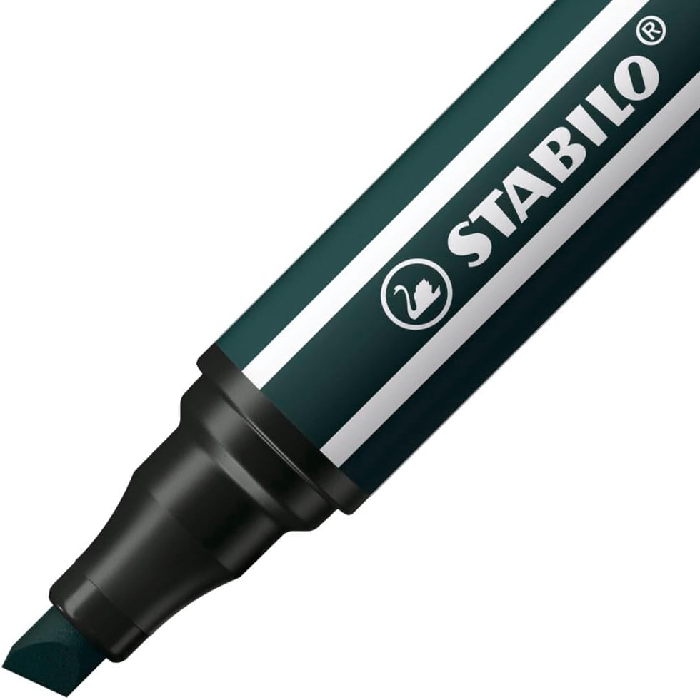 Premium-Filzstift mit dicker Keilspitze - STABILO Pen 68 MAX - ARTY - 24er Pack - mit 24 verschieden