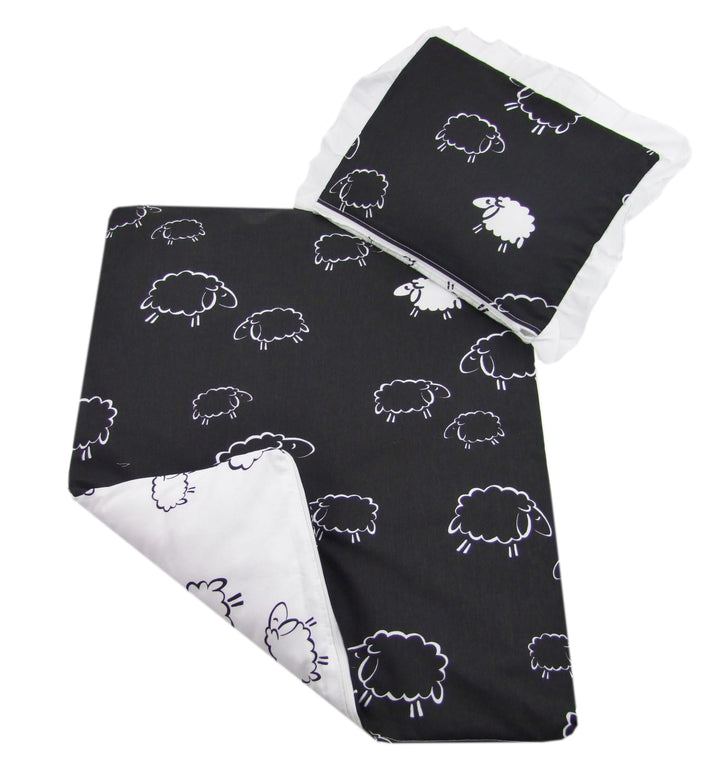 Rawstyle 4 TLG. Set Bezug (Weiss + Sterne Grau) für Kinderwagen 70x50 cm Garnitur Bettwäsche Decke +