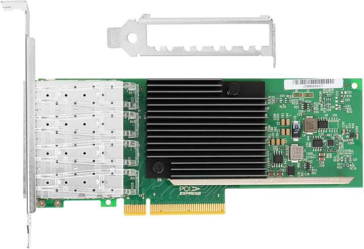 Euqvos 10GbE NIC Card für Intel X710-DA4 PCIe 3.0 x8 Quad SFP+ Ports XL710BM1 Controller Support Win