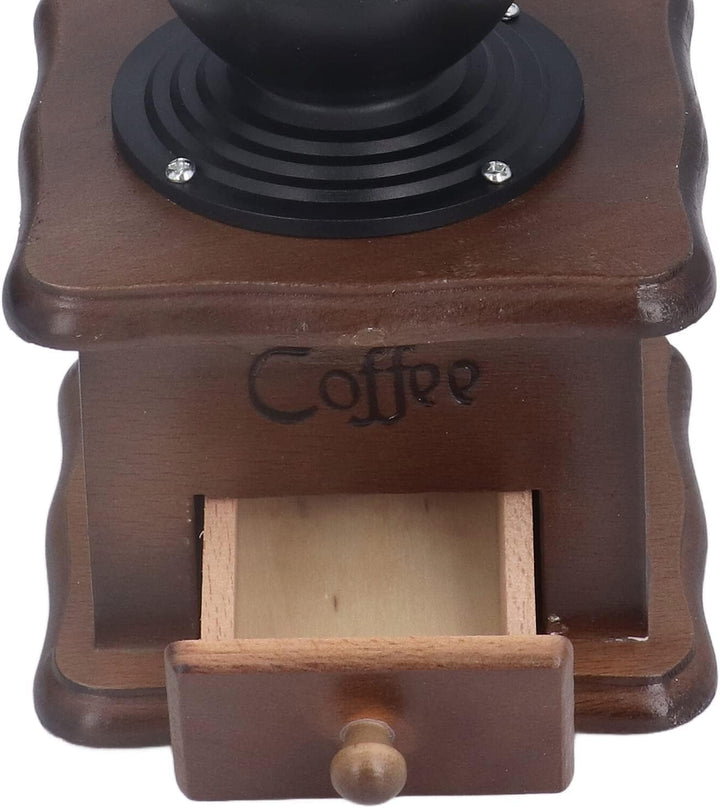 Kaffeemühle Manuelle mit rad, Retro Manuelle Mühle Handschleifer Handkurbel Kaffeemühle mit Schublad