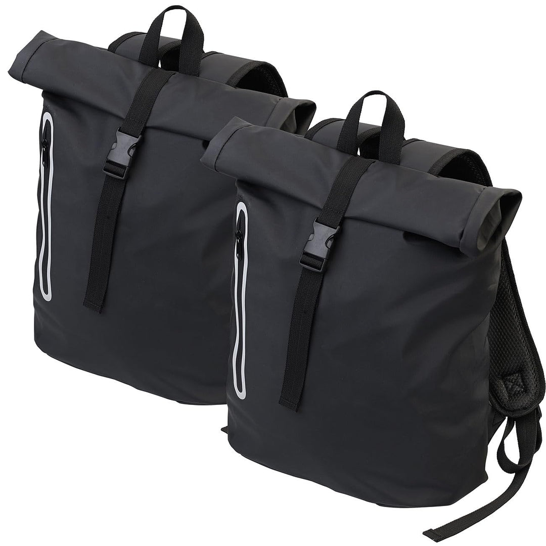 Xcase Laptop Tasche: 2er-Set Rolltop-Rucksäcke mit gepolstertem Laptop-Fach, wasserfest (Cityrucksac