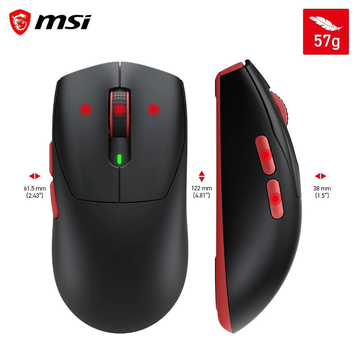 MSI Forge 340 Wireless Black Kabellose Gaming Maus, BLACK