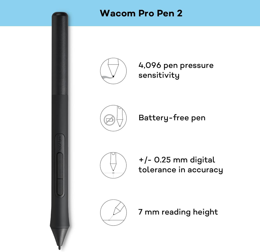 Wacom Intuos Small Zeichentablett - Tablet zum Zeichnen &amp; zur Fotobearbeitung mit druckempfindlichem