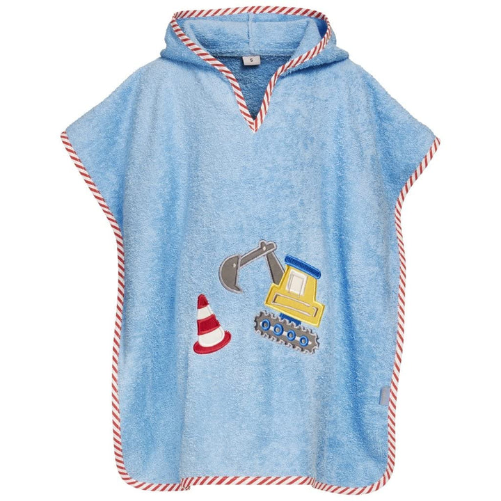 Playshoes Unisex Kinder Frottee-Poncho Bademantel Handtuch, Bagger