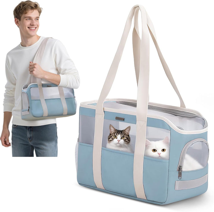 ALLSOPETS Hundetragetasche Haustier Tragetasche für Hunde und Katzen Atmungsaktiv Hundetasche mit He
