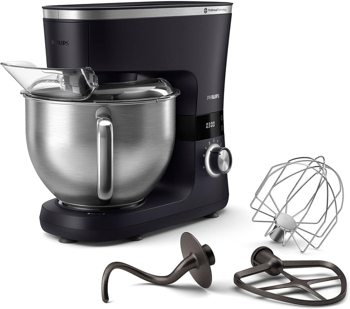 Philips 7000 Series Küchenmaschine - 5,5 Liter, 1000 Watt, 8 Geschwindigkeitsstufen, ProKnead Techno